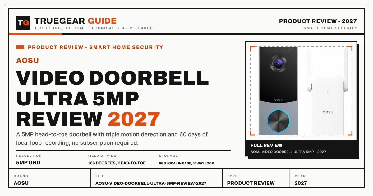 AOSU Video Doorbell Ultra 5MP Review (2027) featured graphic