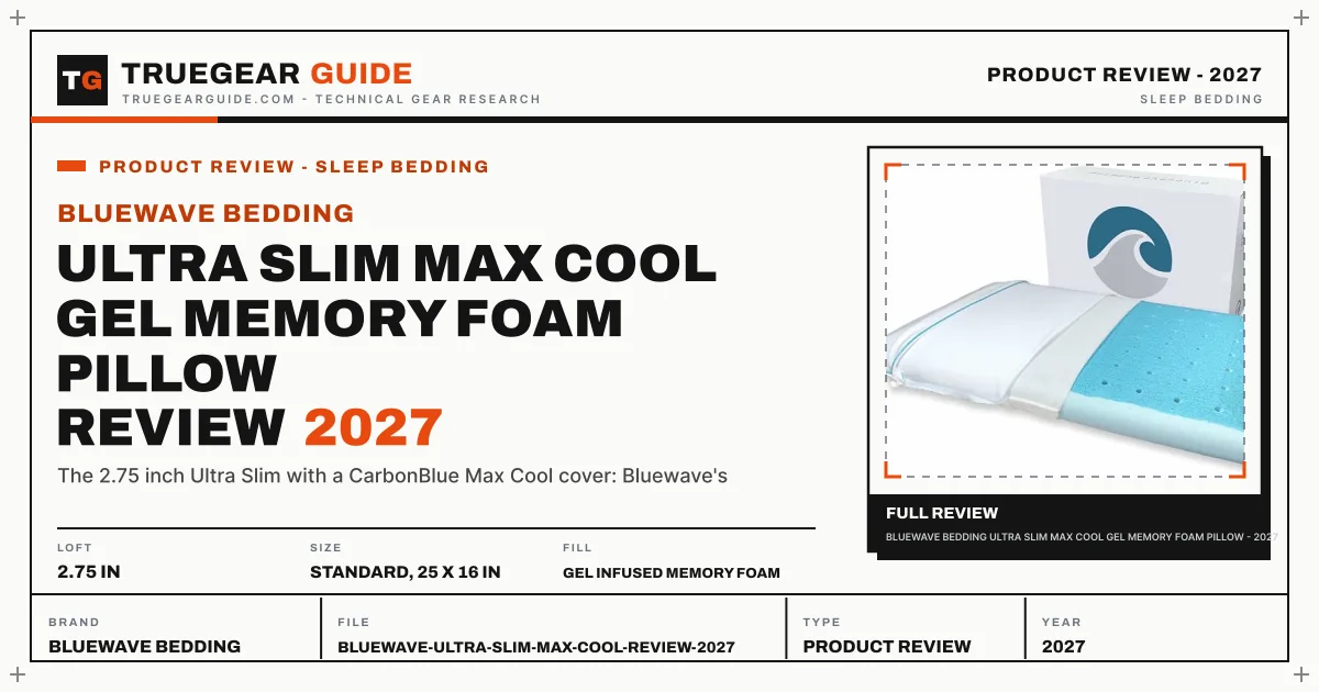 Bluewave Bedding Ultra Slim Max Cool Gel Memory Foam Pillow Review (2027) featured graphic