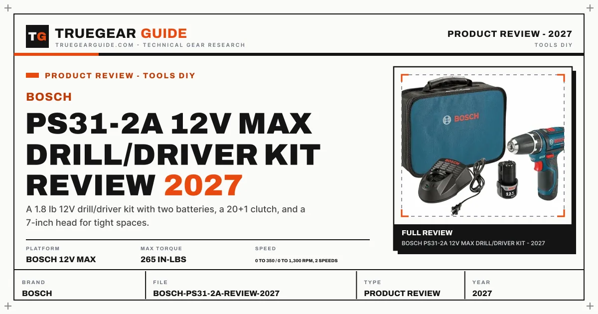 Bosch PS31-2A 12V Max Drill/Driver Kit Review (2027) featured graphic