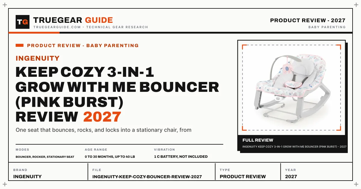 Ingenuity Keep Cozy 3-in-1 Grow with Me Bouncer (Pink Burst) Review (2027) featured graphic