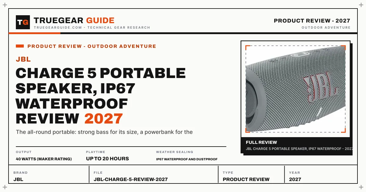 JBL Charge 5 Portable Speaker Review (2027) featured graphic