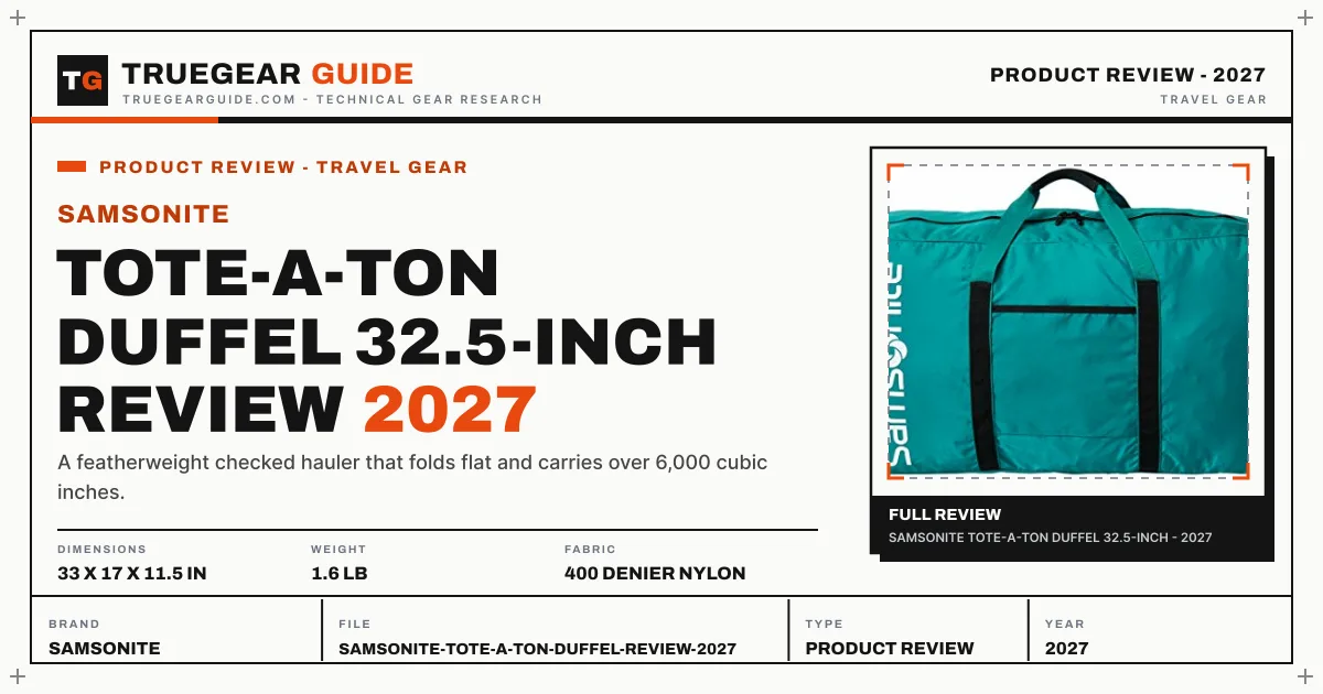 Samsonite Tote-A-Ton Duffel 32.5-Inch Review (2027) featured graphic